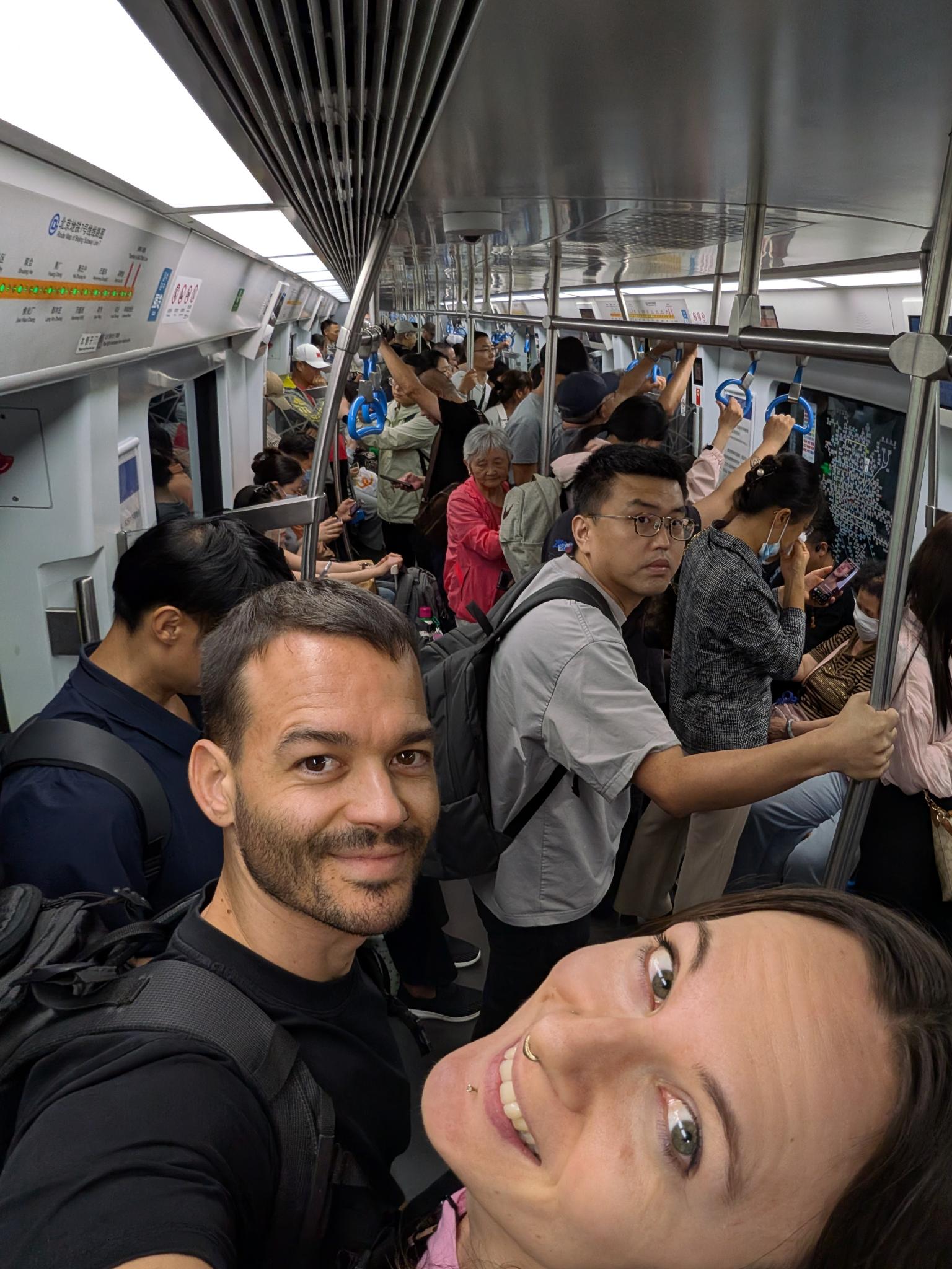 Dans le métro de retour, ligne 7