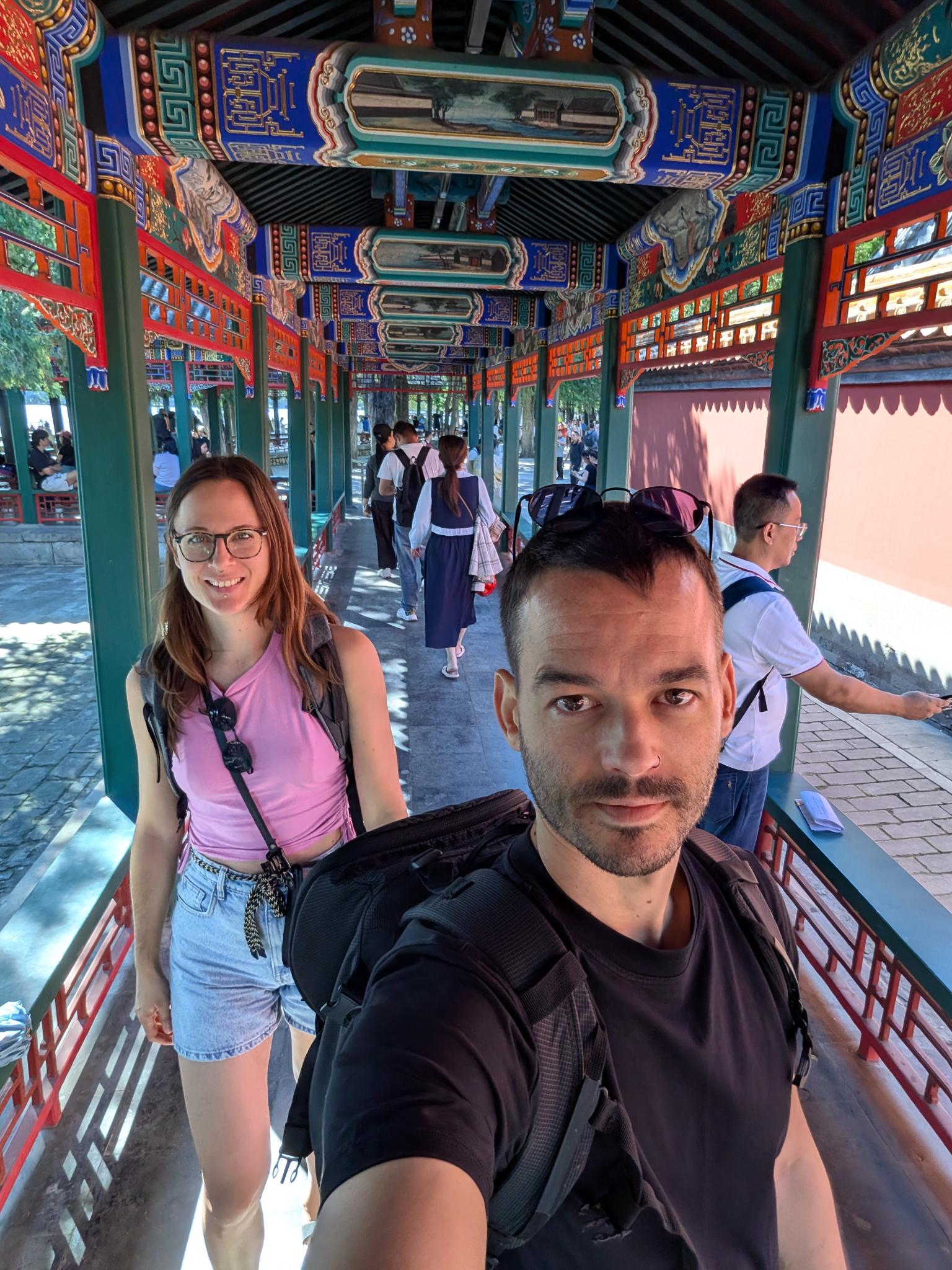 Selfie dans le Long Corridor du Palais d'Été
