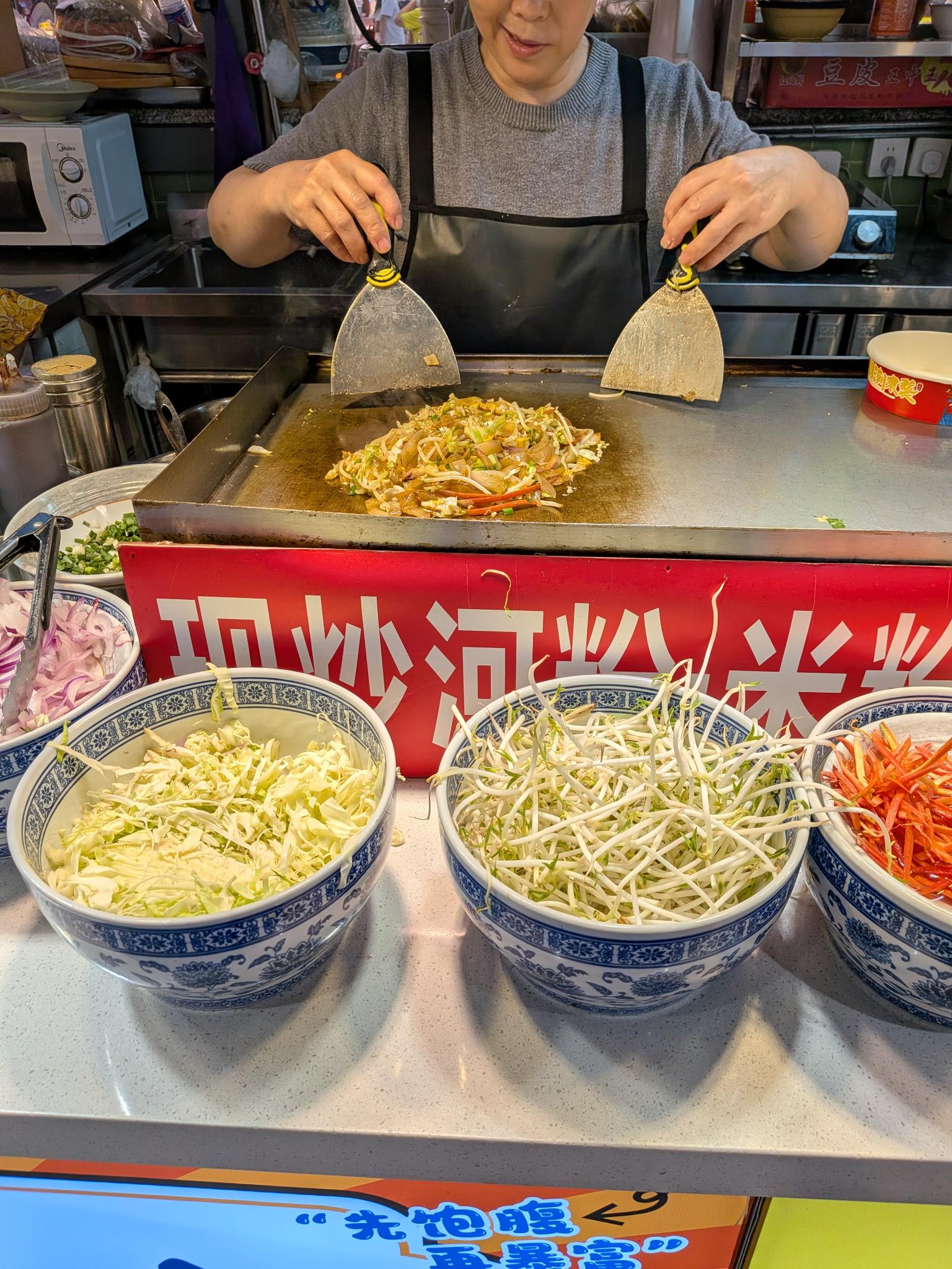 Le stand de noodles sautées au gril