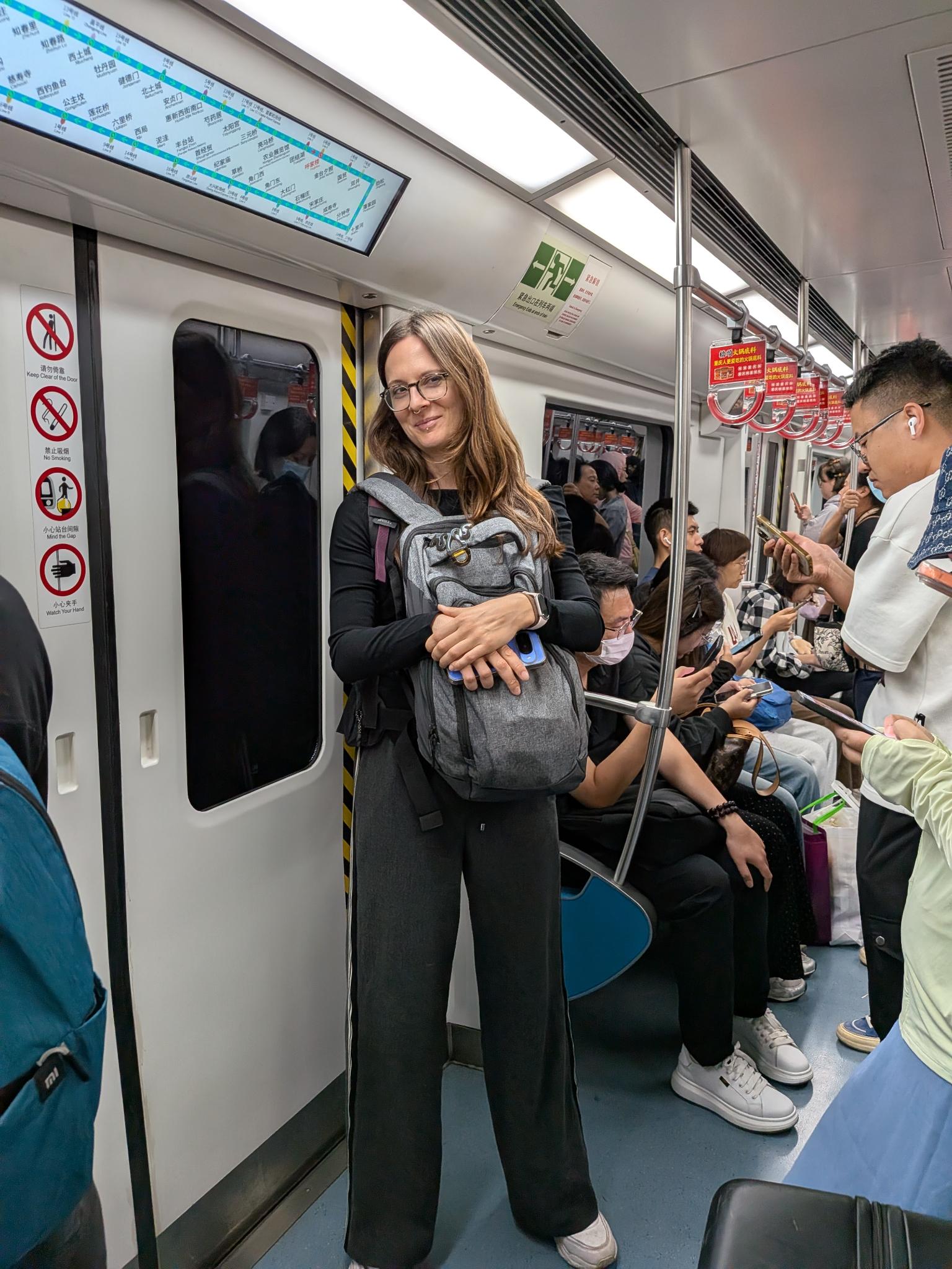 Dans le métro de Pékin